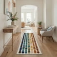 thumbnail image 5 of GENIMO 5'x7' Area Rug for Living Room, Machine Washable Non Slip Low Pile Rug for Bedroom Dining Room, Soft Minimalist, Muted Multicolor, 5 of 7