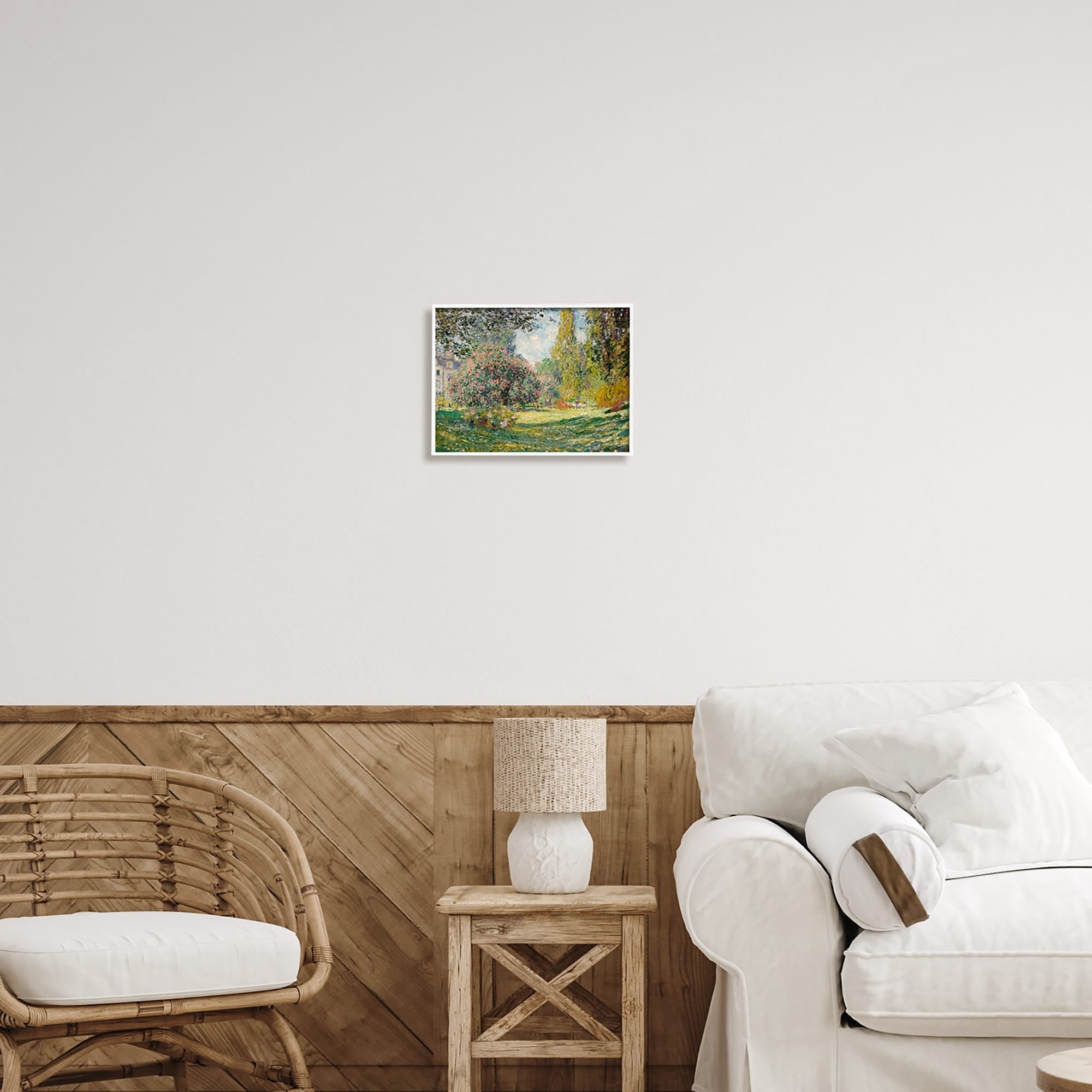 Stupell Industries Impressionist Flower Field Garden Vintage Estate Painting White Framed Art Print Wall Art, Design by Lettered and Lined