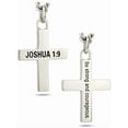 thumbnail image 3 of Men's Stainless Steel Joshua 1:9 Cross Necklace-Joshua 1:9 by Shields of Strength, 3 of 4