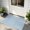 Ice Blue, variant on Front Door Mat, Bluish Green Solid Color Door Mat Outside Entrance TPR Backing, Minimalist Vintage Linen Texture Washable Non Slip Entryway Rug for Kitchen Indoor/Outdoor 16x24 Inch