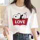 thumbnail image 2 of Camiseta de algodón de Snoopy Anime para mujer, camisetas blancas de manga corta Harajuku, camisetas informales de dibujos animados para hombre, 2 of 4