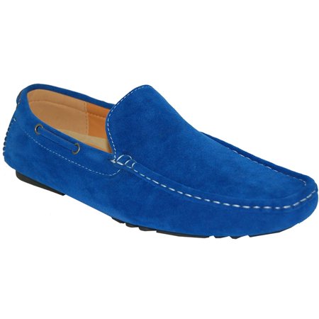 KRAZY SHOE ARTISTS Sexy Blue Man Slip On Driving Loafers