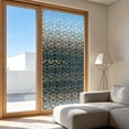 thumbnail image 4 of Transparent Window Film Adhesive Glass Sticker, Privacy Decorative Static Cling Window Cover for Bathroom Bedroom, Light Filtering UV Blocking Window Tint for Home Office, 4 of 6