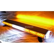 44 Amber LED Emergency Light Bar Flashing Tow/Plow Truck Wrecker w/ Take Down & Alley Lights & Brake & Turn Signals