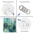 thumbnail image 4 of Turquoise Marble Shower Curtain, Waterproof Shower Curtains for Bathroom, Ink Painting Modern Abstract Aesthetics Washable Fabric Bathtub Curtain Set Bath Decor with 12 Hooks Extra Long 72"x96", 4 of 8