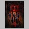 thumbnail image 2 of Netflix Boy's Stranger Things Caution Creel House Rift Poster Pull Over Hoodie Athletic Heather Large, 2 of 4