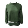 thumbnail image 4 of Helii Sweaters for Women Casual Cute Sheep Embroidered Knit Sweater Crewneck Long Sleeve Fall Pullover Top Cozy Warm Comfortable Layering Winter Outfit (L), 4 of 4