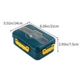 thumbnail image 3 of Boîte à Lunch en Plastique avec Couverts en Acier Inoxydable / Contenant de Préparation de Repas Compartimenté avec Compartiments / Rangement Alimentaire Compatible Micro-Ondes pour l'École, le Bureau, le Travail / Boîte Bento pour Adultes et Enfants, 3 of 6