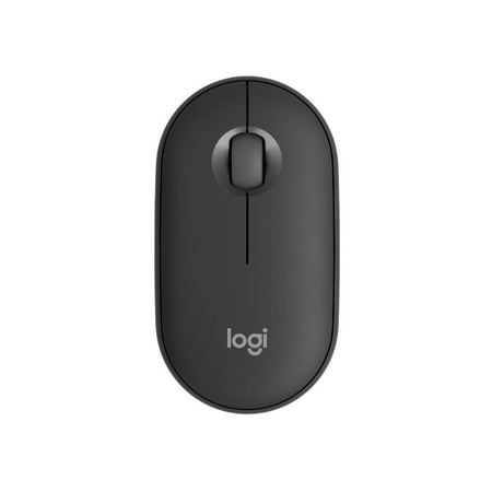 Logitech - Pebble Mouse 2 M350s Slim Lightweight Wireless Silent Ambidextrous Mouse with Customizable Buttons - Graphite
