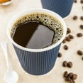thumbnail image 2 of 8 oz Midnight Blue Paper Coffee Cup - Ripple Wall - 3 1/2" x 3 1/2" x 3 1/4" - 500 count box, 2 of 2