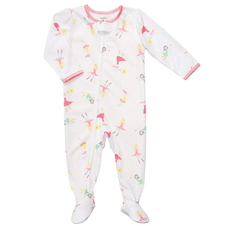 

Carter s Toddler Fairy Soft Jersey Pajamas WHITE MULTI 4T