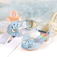 thumbnail image 5 of YUNICUS Girls Sandals Glittler Dress Shoes Princess Crystal High Heels for Kid Toddler, 5 of 5