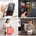 thumbnail image 4 of for Samsung Galaxy S22 Plus/ S22+ Wallet Case, for Samsung S22 Plus Case Wallet for Women, PU Leather Magnetic Flip Strap Zipper Card Holder Phone Case for Galaxy S22 Plus/ S22+, Coffee, 4 of 12