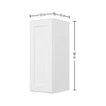 thumbnail image 5 of Furinno Shaker Wall Kitchen Cabinet 1-Door-2 Shelves, Ready to Assemble, 12 D x 12 W x 30 H, White, 5 of 10