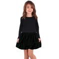thumbnail image 2 of Kleverkids Toddler Baby Girls Embroidery Bubble Skirt – Peruvian Pima Cotton, Balloon Skirt, Elastic Waist, Pull-On, Solid Colors – Black, 5, 2 of 5