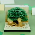 thumbnail image 4 of Omoshiroi Block-Bloc de notas 3D, 190 hojas, cubos de bloc de notas súper gruesos no adhesivos, árbol de manualidades, casa, cumpleaños, Año Nuevo, regalo de Navidad, 4 of 4
