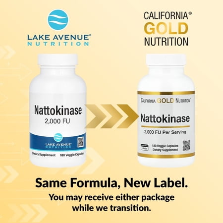 California Gold Nutrition Nattokinase  Proteolytic Enzyme  2 000 FU  180 Veggie Capsules