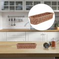 thumbnail image 3 of Imitation Rattan Woven Basket Desktop and Fork Storage Box Tableware Organizer for Restaurant Hotel Home (Coffee), 3 of 4