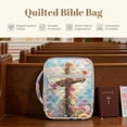 thumbnail image 7 of Xixirimido Bible Cover Case for Women Men, Large Bible Bag Bible Study Supplies Accessories Quilted Bible Carrying Cases with Handle Christian Gift, Cross Colorful Floral Pattern, 7 of 7