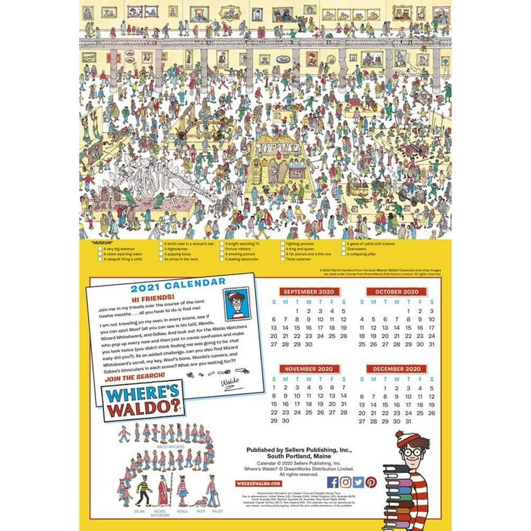 Where'S Waldo 2025 Calendar Answers nedi marilee