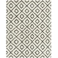 thumbnail image 2 of Unique Loom Ruth Trellis Shag Rug ,Rectangle,7' 10" x 10' 0" White and Black Modern Trellis Living Room Bed Room Dining Room, 2 of 4
