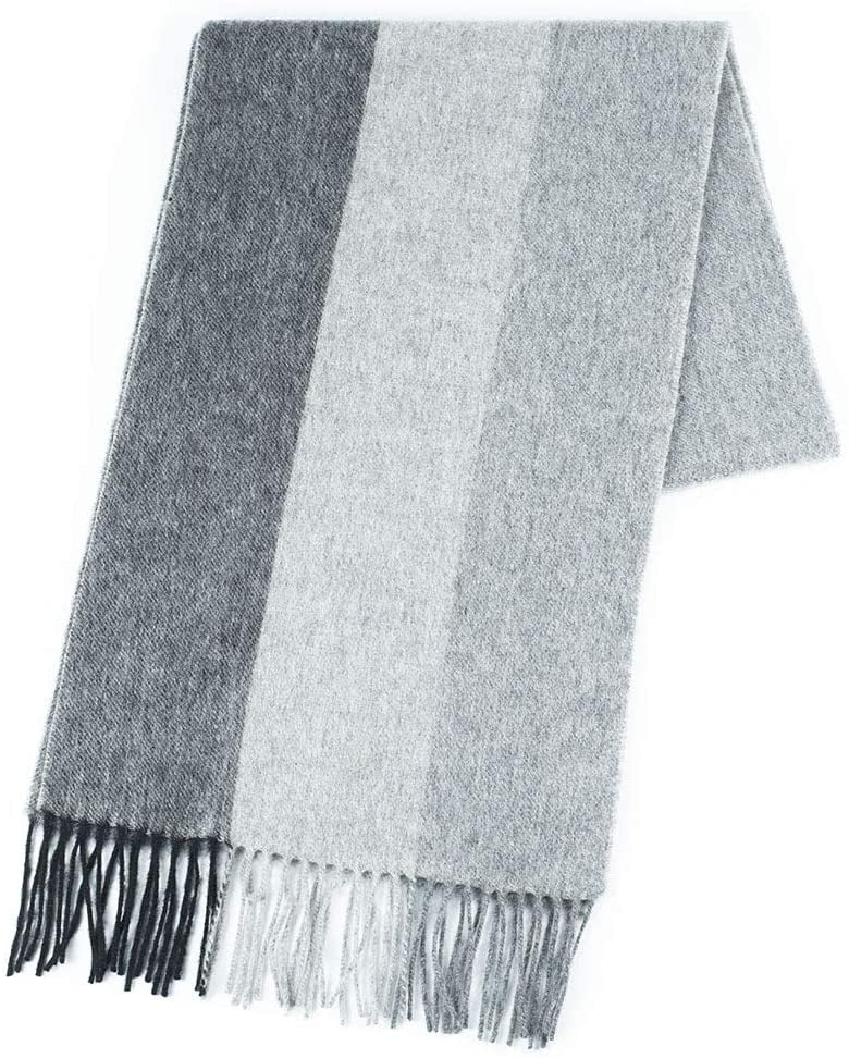 Cashmere and 100% soft Lambs Wool Plaid Tartan Winter Scarf for Men and Women 