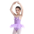 thumbnail image 2 of Kaerm Kids Girls Camisole Spaghetti Shoulder Straps Ballet Dance Gymnastics Leotard Tutu Dress Lavender 3-4, 2 of 7