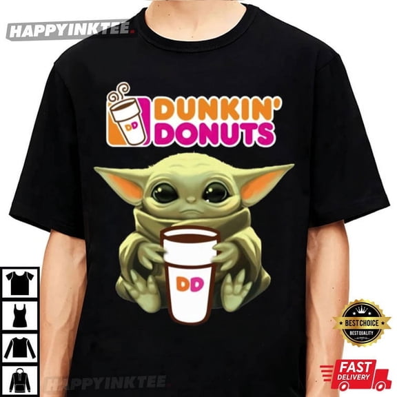T-Shirt Adults ,Baby Yoda Dunkin? Donuts Best T-Shirt
