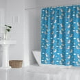 thumbnail image 2 of Blue Cartoon Unicorn Gift Balloon Cloud Pattern Shower Curtain 72"x84" ,Bathroom Decorative Shower Curtains Set with 12 Hooks,Modern Waterproof Washable Shower Curtain, 2 of 6