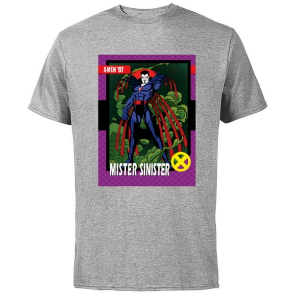 Marvel Studios X-Men ’97 Mister Sinister Retro Trading Card- Short Sleeve Cotton T-Shirt for Adults - Customized-Athletic Heather