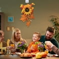 thumbnail image 4 of BotaniNest Thanksgiving Simulation Sunflower Mini Wall Hanging Holiday Autumn Sunflower Maple Leaf Upside Down, 4 of 6