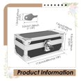 Lockable Cash Box with Key Aluminium Alloy Money Coins Bank Cards ...