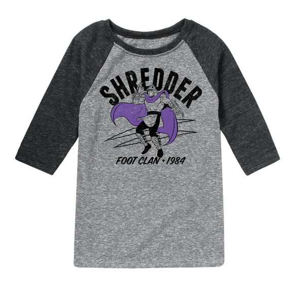 Teenage Mutant Ninja Turtles - Shredder Foot Clan - Toddler And Youth Raglan Graphic T-Shirt