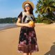 thumbnail image 4 of Balery Cute Cloud Panda Vestidos sueltos de manga corta para mujer, vestidos de verano 2025, vestidos casuales de corte A con vuelo., 4 of 6