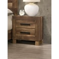 thumbnail image 1 of K-Living Caliban 2-Drawer Night Stand in Rustic Brown Finish, 1 of 2