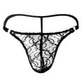 thumbnail image 2 of Outfmvch Mens Thong Mens Boxer Briefs Mens Underwear Men's Panties Underwear Lace Mesh G-string Thongs Panties Briefs Panties(clearance) Black Xl, 2 of 2