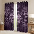 thumbnail image 2 of jejeloiu Gothic Damask Curtains (2-Pack 42x63) Skull Purple Bohemian Exotic Ultra Soft Decor For Adults, 2 of 6