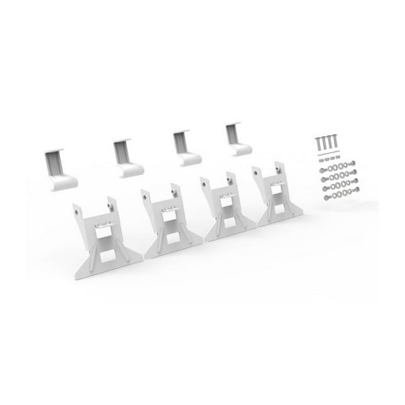 Holman Ladder Rack Mounting Hardware 408CC Clamp And Lock; Mounts Holman Van Ladder Racks; White; Aluminum