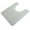thumbnail image 2 of 20" x 24" Memory Foam Bathroom Rugs Toilet Mats, U-Shaped Commode Contour Rug, Super Water Absorption, Gray, 2 of 6