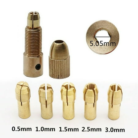 

RANMEI 7 pieces/set 2.35-5.05 mm brass mini drill chuck metal drill chuck adapter