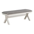 thumbnail image 1 of Bowery Hill Transitional Fabric Padded Dining Bench in Gray, 1 of 4
