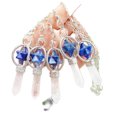 thumbnail image 1 of 5pcs Lapis stone Mer-Ka-Ba Pendulum Prism Magic Wand Energy Reiki Healing, 1 of 1