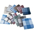 thumbnail image 2 of Men's Handkerchiefs 100% Cotton Handkerchief with Check, 2 of 9