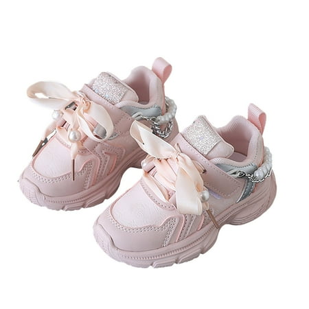 Siilsaa Toddler Sneakers Girl Kids Breathable Walking Shoes with Dual Hook and Loops Lightweight Boys Girls Running Sneakers Pink 4.5-5 Years