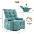 thumbnail image 2 of Ataucjin Swivel Rocker Recliner Chair Rocking Recliner Chair with Massage and Heat, Rocker Recliners for Small Spaces, Nursery Massage Rocking Chairs Oversize Ergonomic Lounge Single Sofa with Side Po, 2 of 6