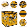 thumbnail image 4 of RATGDN Collapsible Fabric Cube Storage Bin with Double Handles for Living Room Bedroom Office Black - Lemon Juice Fruit, 4 of 7