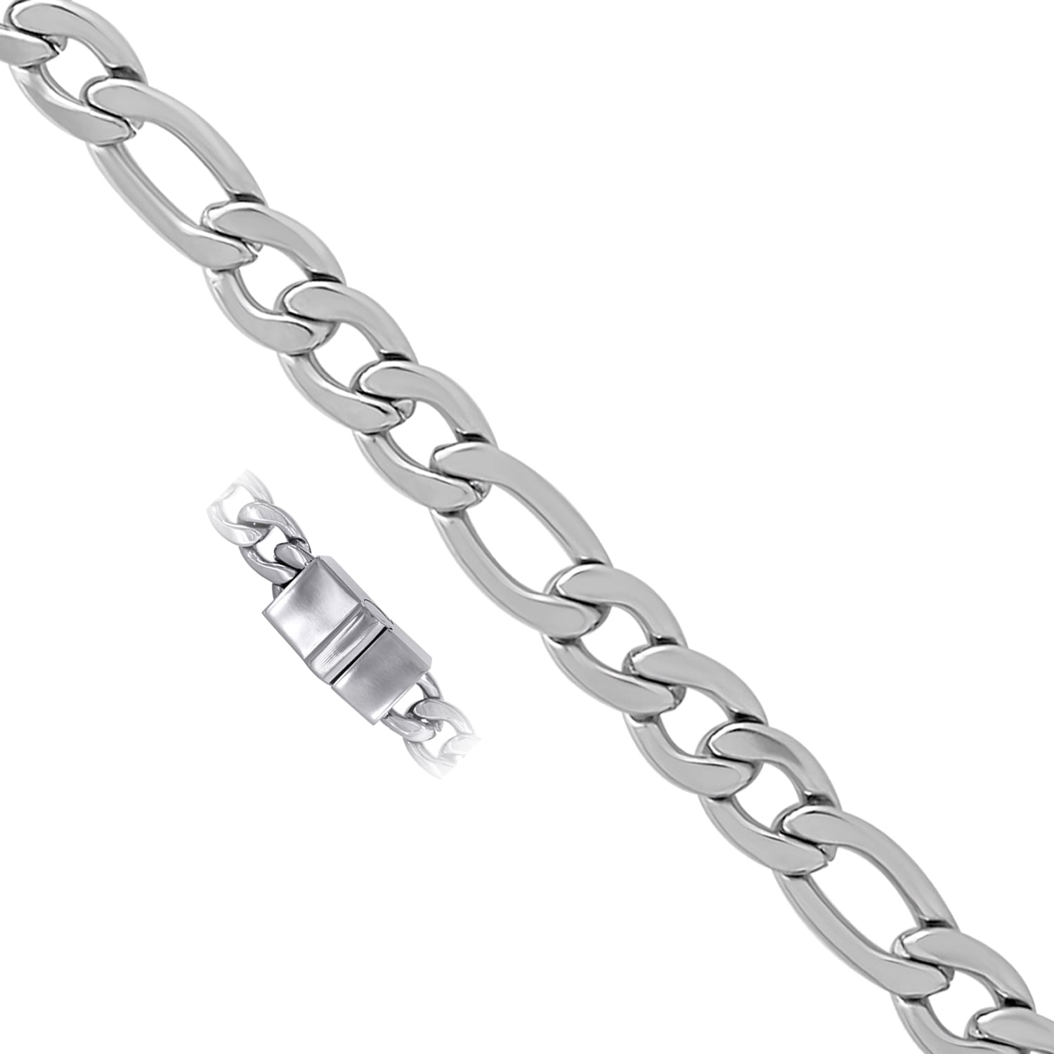 Saris and Things Stainless Steel Black Carbon Fiber Inlay ID Bracelet 8.5in