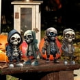thumbnail image 6 of JASGARDE Cool Skeleton Figurines, Halloween Skeleton Doll, Mini Skeleton Resin Crafts Ornament Lifelike Skull Statue, Personality Unique Skull Resin Figurine for Home Office Desk Decorations, 6 of 6