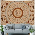thumbnail image 4 of Shiartex  Wall Tapestry Bohemian - Floral Vine Wall Hanging Celestial Sun Moon and Star Tapestries Hippie Home Decor Boho Tapestry for Bedroom Aesthetic (Cream) 60x50inch, 4 of 6