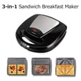thumbnail image 4 of Amdohai Breakfast Maker US Standard 110V Household Stainless Steel Sandwich Multifunctional Waffle Heating Electric Baking Pan Steak Panini Bread Maker, 4 of 7